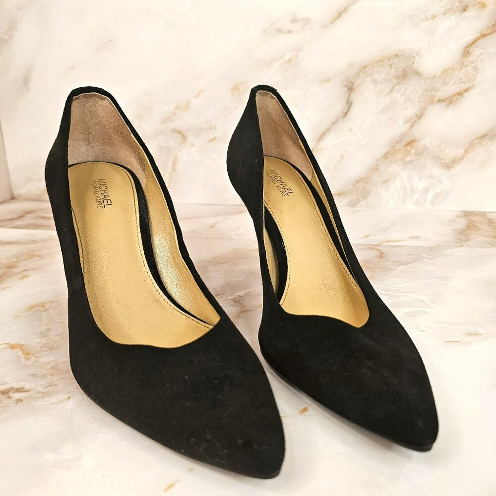 Michael Kors Black Suede Heels, Size 7